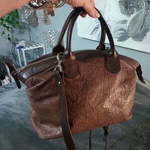 Vin Baker Brown Leather Handbag